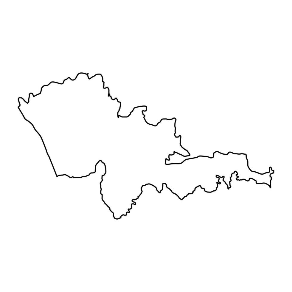 mafeteng district carte, administratif division de Lesotho. vecteur illustration.