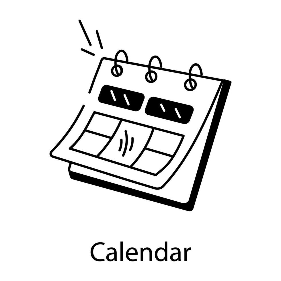 concepts de calendrier à la mode vecteur