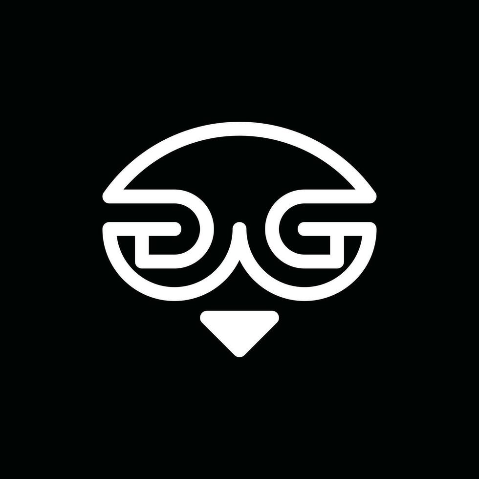 lettre gg hibou logo modèle vecteur illustration adapté pour votre entreprise