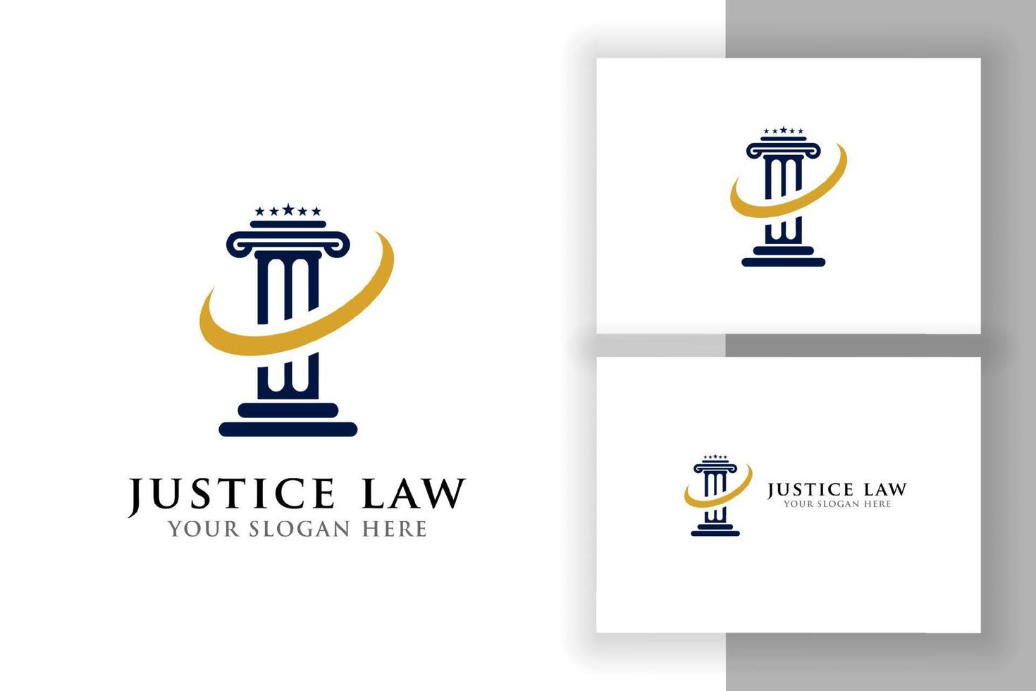 modèle de conception de logo de pilier. modèle de conception de logo d'avocat de la justice vecteur