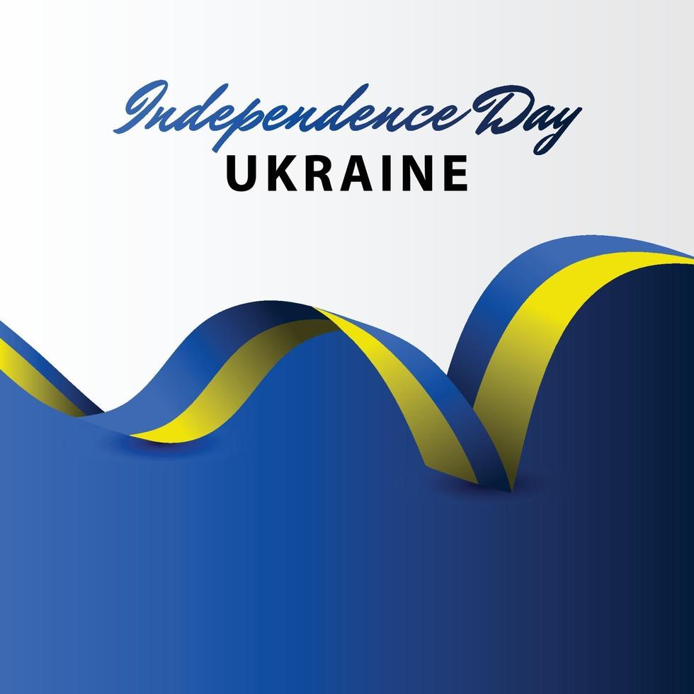 joyeux jour de l'indépendance de l'ukraine célébration vecteur modèle illustration de conception