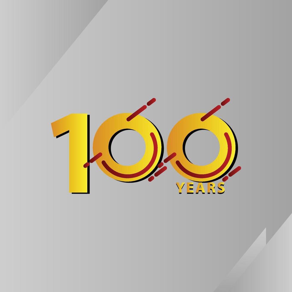 100 ans anniversaire célébration vector illustration de conception de modèle