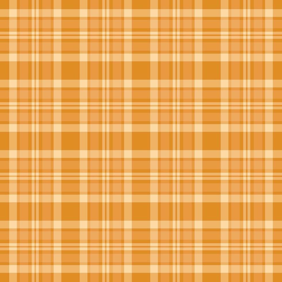 intérieur vérifier en tissu texture, réseau Contexte plaid tartan. hispanique modèle vecteur sans couture textile dans Orange et sablonneux marron couleurs.