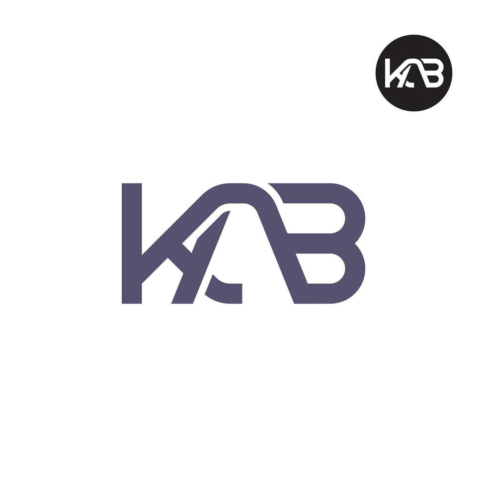 lettre kab monogramme logo conception vecteur