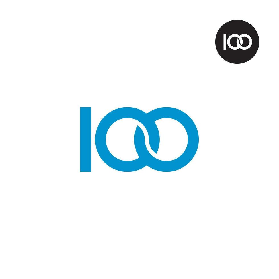 lettre ioo monogramme logo conception vecteur
