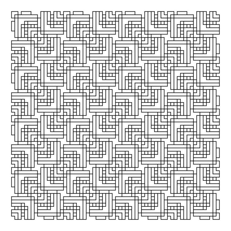 abstrait noir et blanc géométrique conception avec écoulement dessiné à la main lignes vecteur