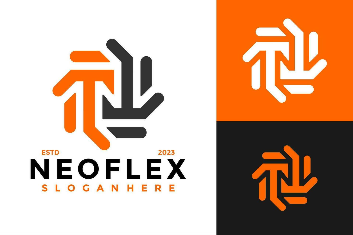 lettre n vortex logo conception vecteur symbole icône illustration
