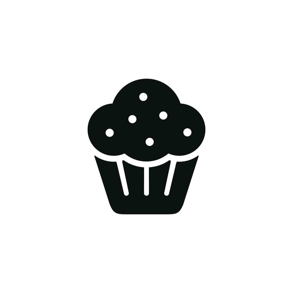 muffin icône isolé sur blanc Contexte vecteur