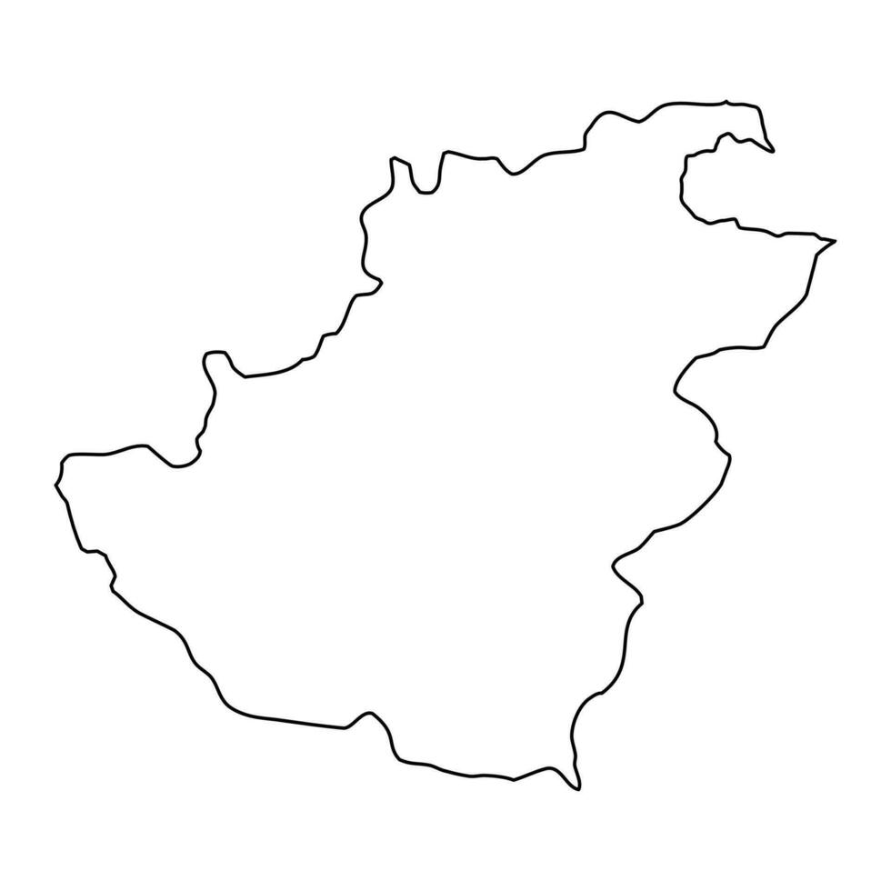 quoi district carte, administratif division de Lesotho. vecteur illustration.