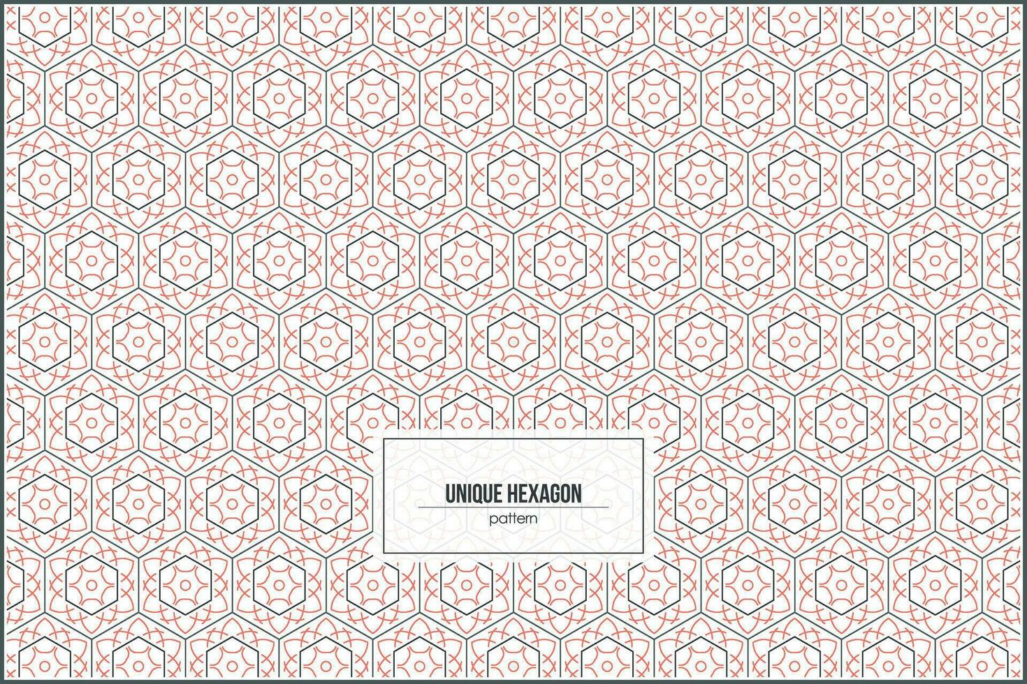 unique hexagone modèle avec frisé lignes à l'intérieur vecteur