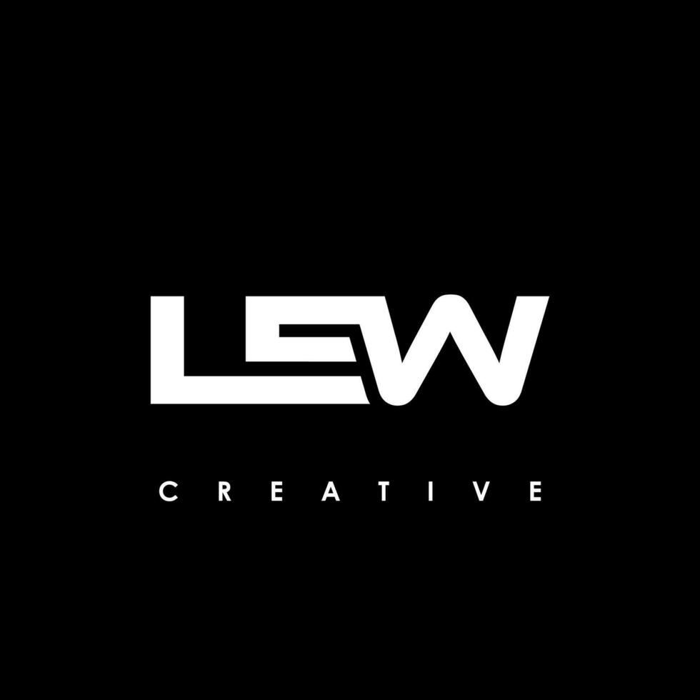 lew lettre initiale logo conception modèle vecteur illustration