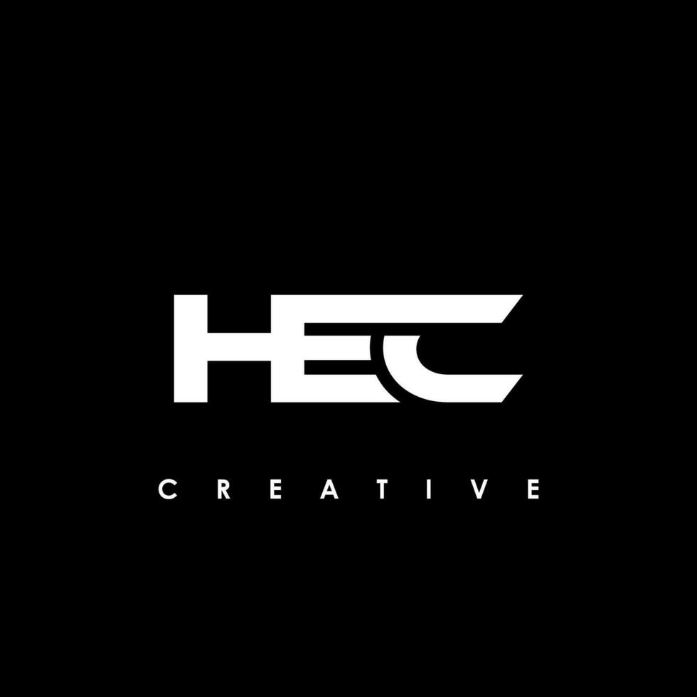 hec lettre initiale logo conception modèle vecteur illustration