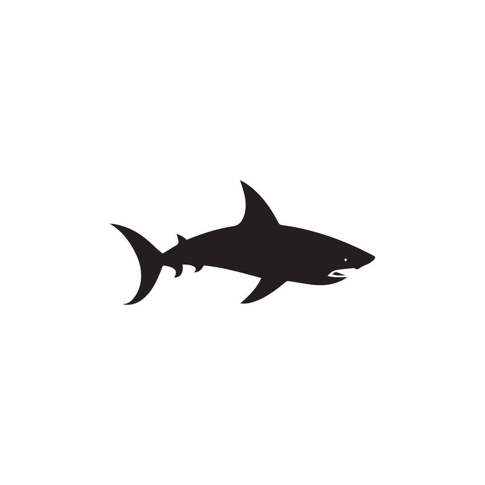 requin icône isolé sur blanc Contexte. vecteur illustration.