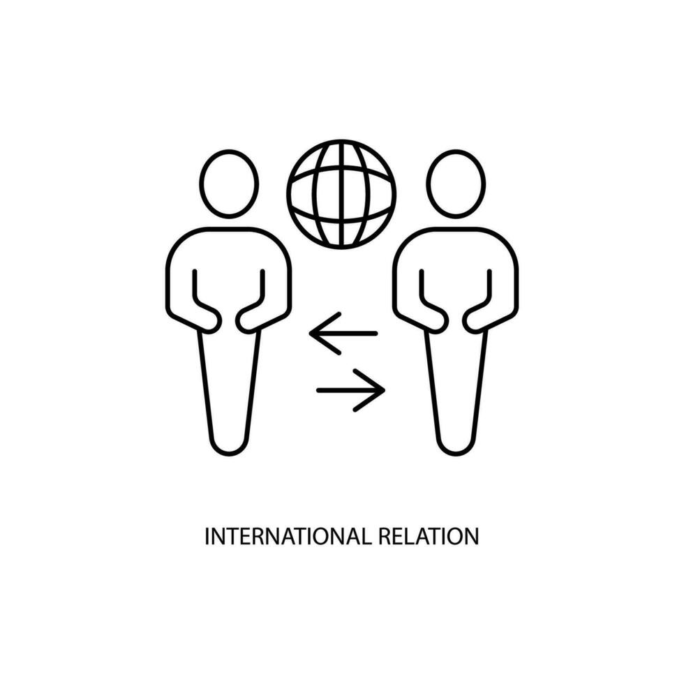 international rapports concept ligne icône. Facile élément illustration. international rapports concept contour symbole conception. vecteur