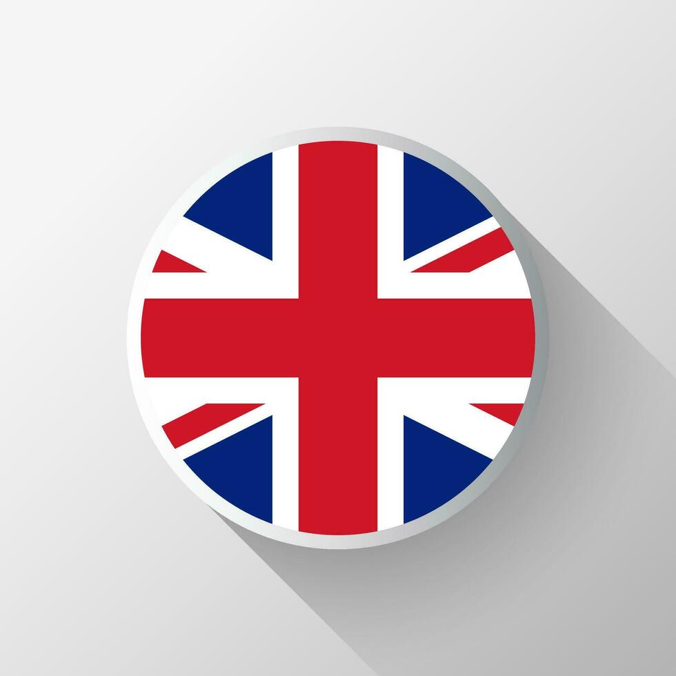Créatif uni Royaume drapeau cercle badge vecteur