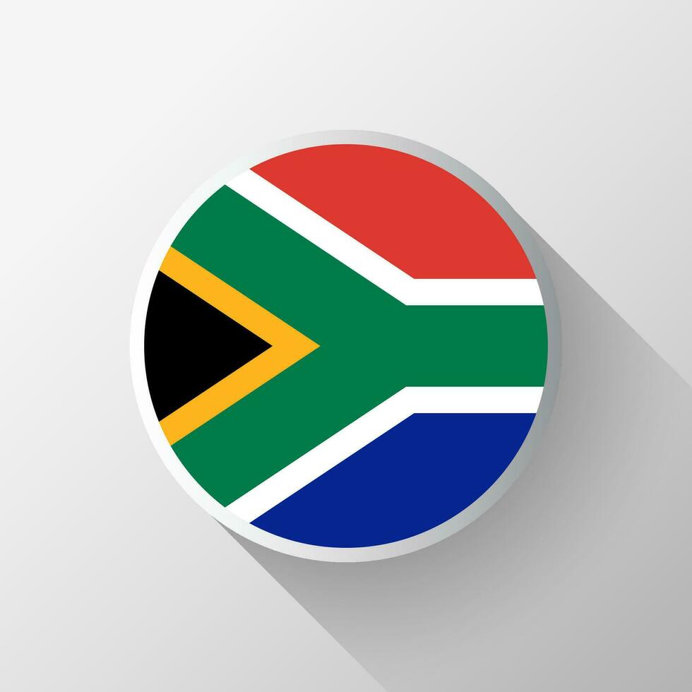 Créatif Sud Afrique drapeau cercle badge vecteur