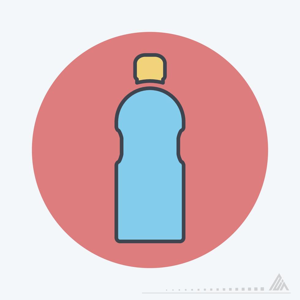 illustration vectorielle de - bouteille d'eau - style compagnon de couleur vecteur