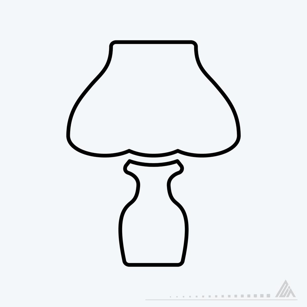 illustration vectorielle de - lampe de table - style de ligne vecteur