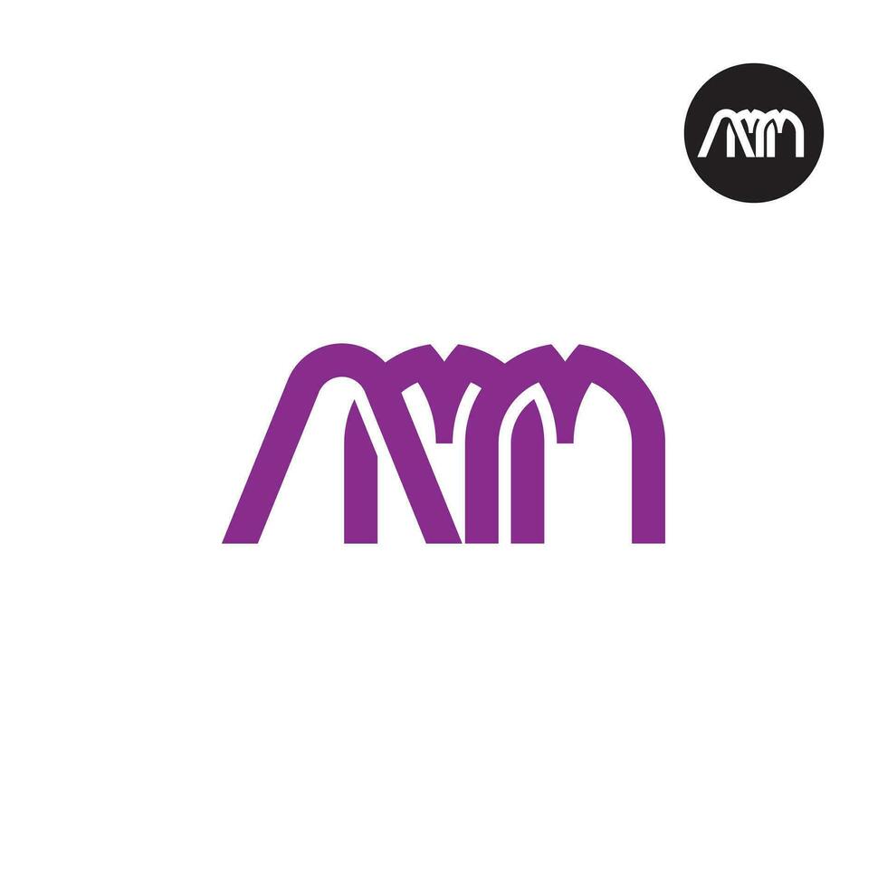 lettre amm monogramme logo conception vecteur