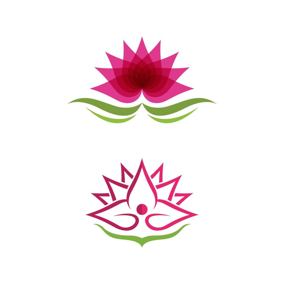 icône de vecteur de fleur de lotus beauté