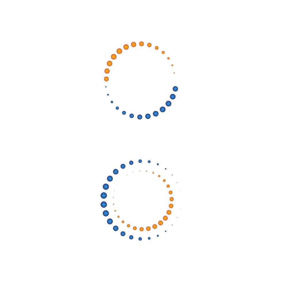 vecteur de points de cercle de demi-teinte