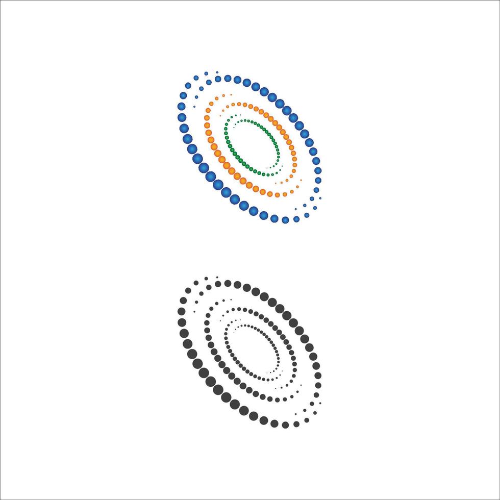 vecteur de points de cercle de demi-teinte