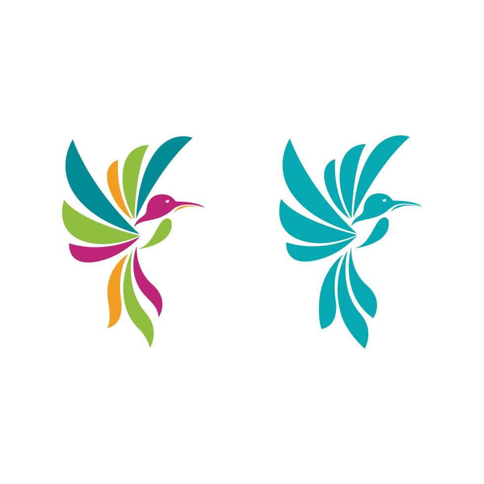 illustration de conception icône vecteur colibri