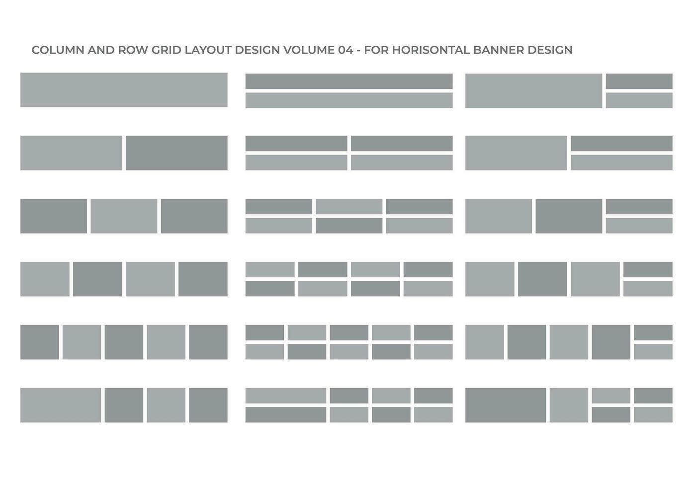 colonne et la grille pour horizontal bannière conception objectif composition vol 04 vecteur