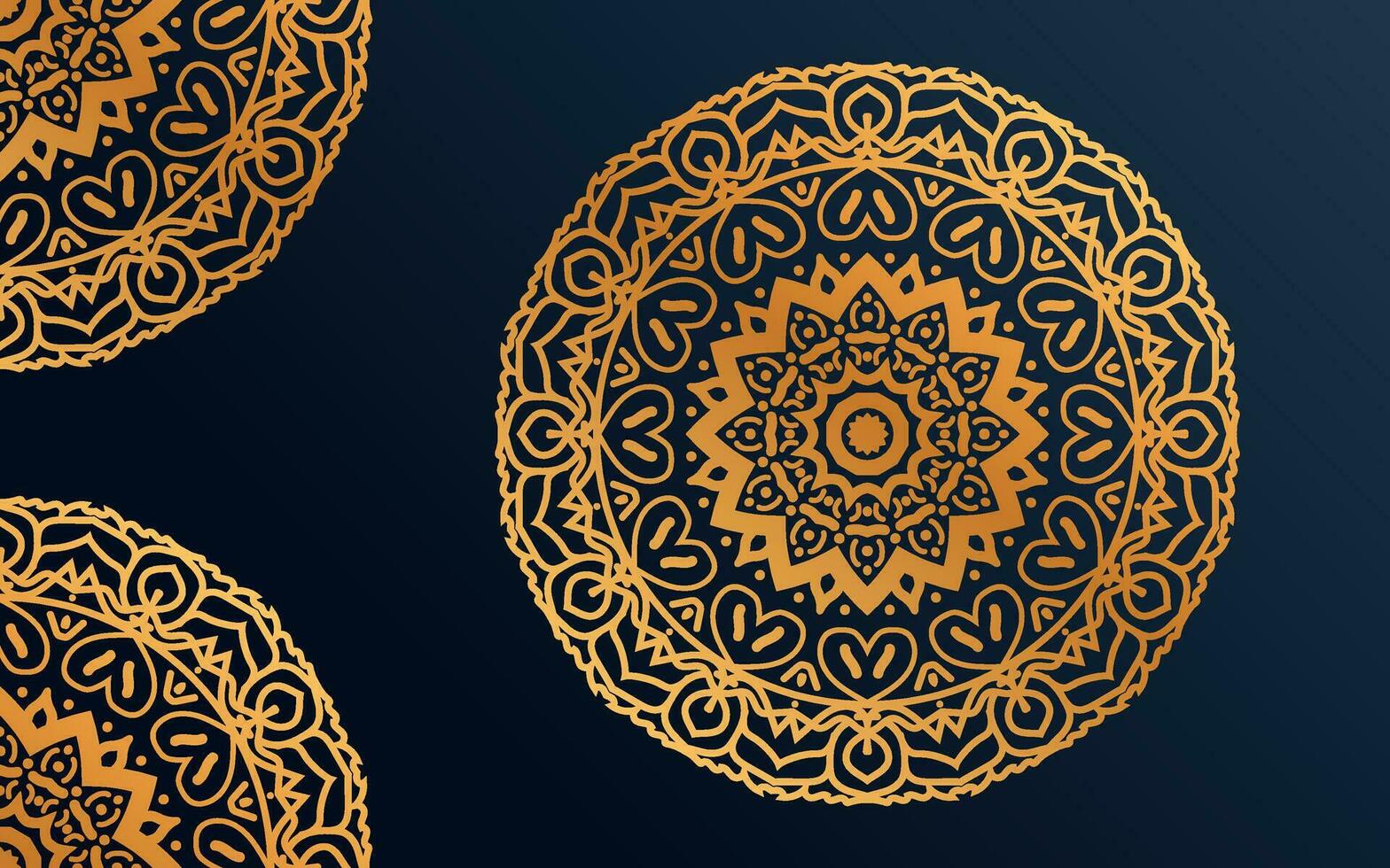 luxe or mandala, coloré mandala pour henné, Mehndi, tatouage, décoratif ethnique ornemental éléments, Oriental motifs, arabe mandala conception. vecteur