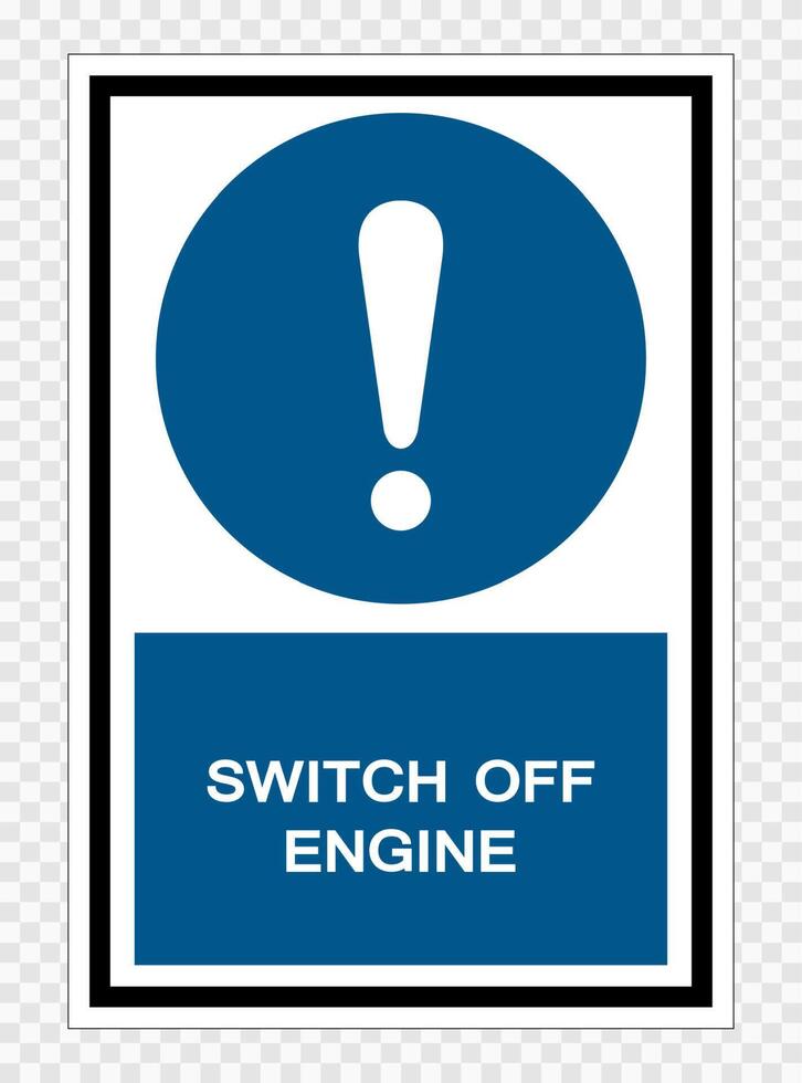 symbole éteindre le moteur isoler sur fond transparent, illustration vectorielle vecteur