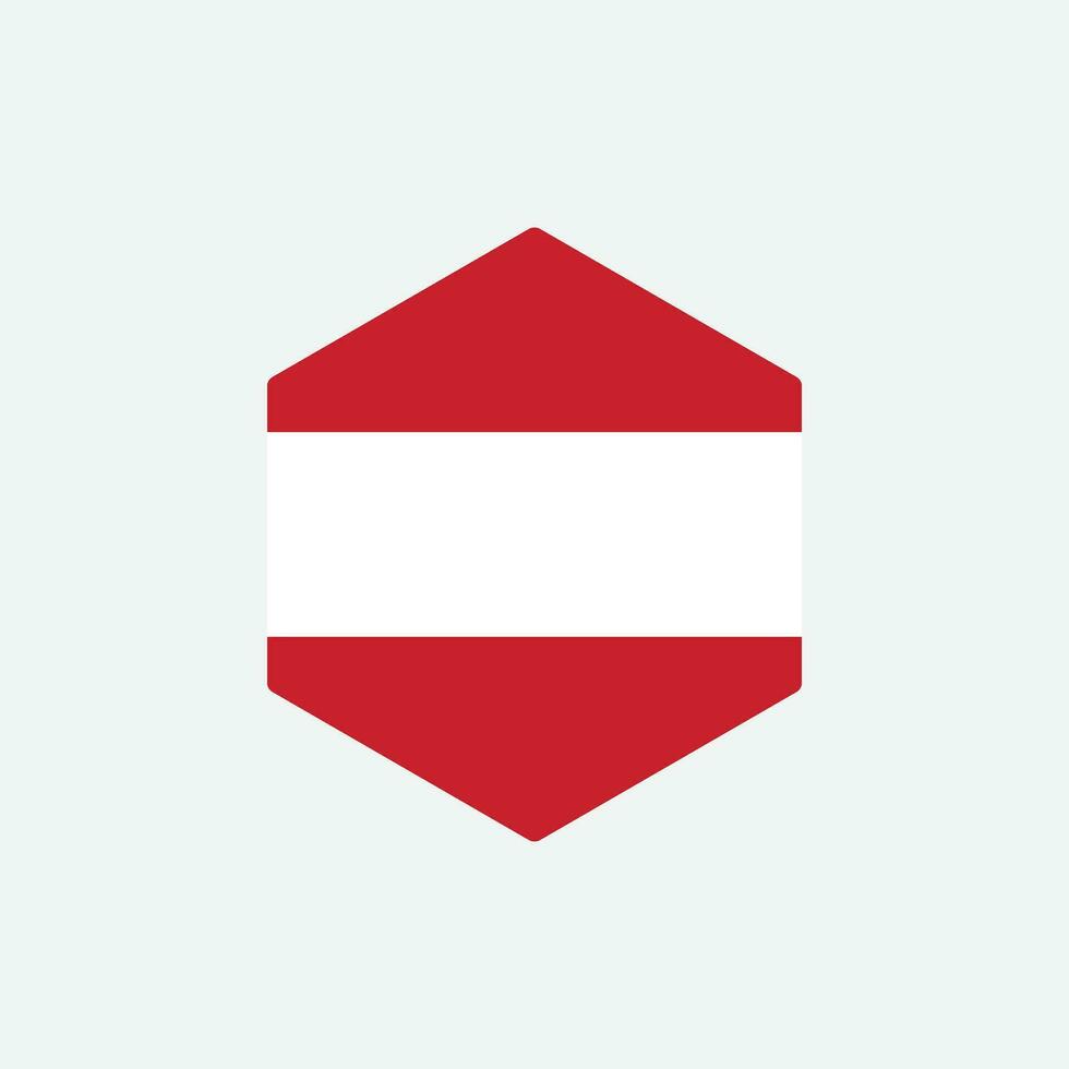 L'Autriche drapeau polygone style badge vecteur illustration