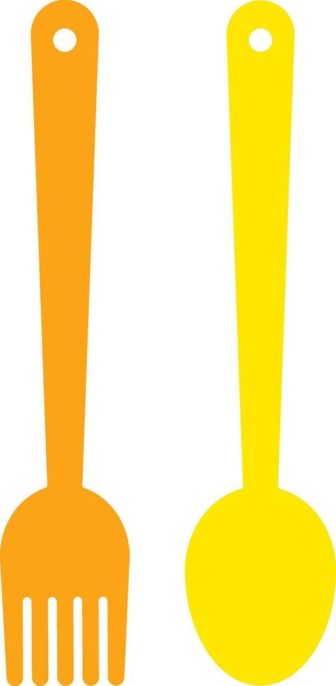 cuillère et fourchette dessin animé illustration vecteur