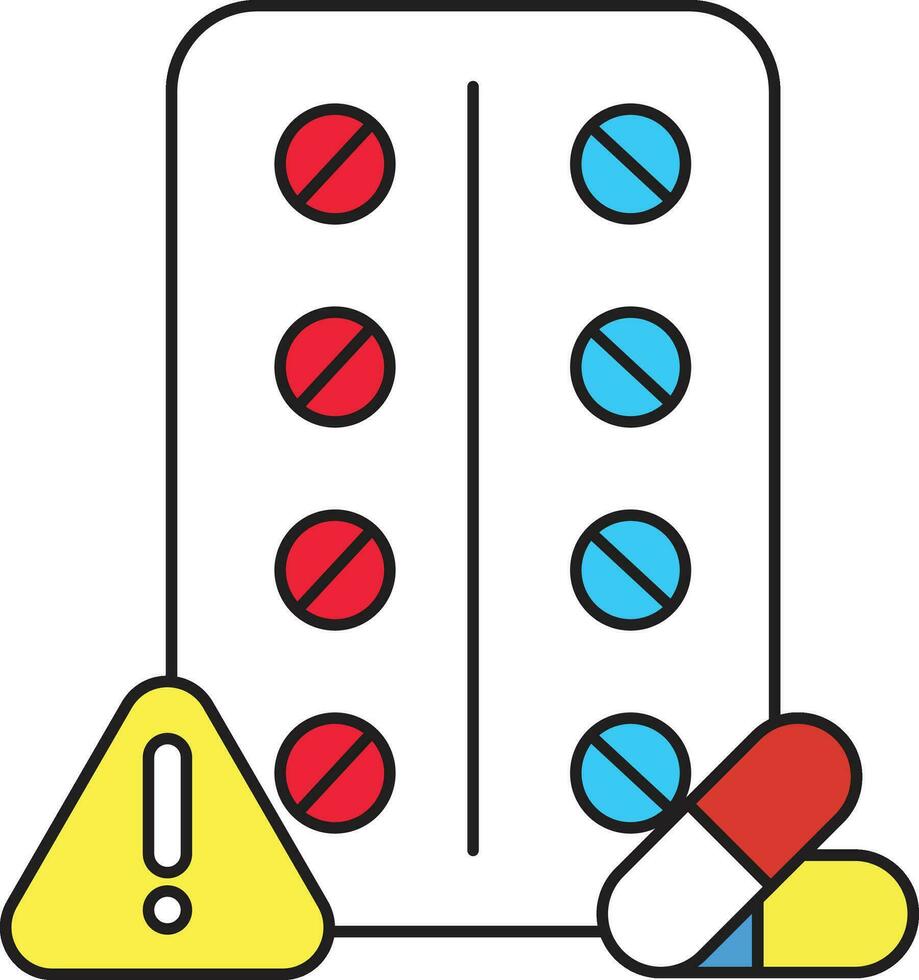 côté effets de des médicaments tablette illustration vecteur