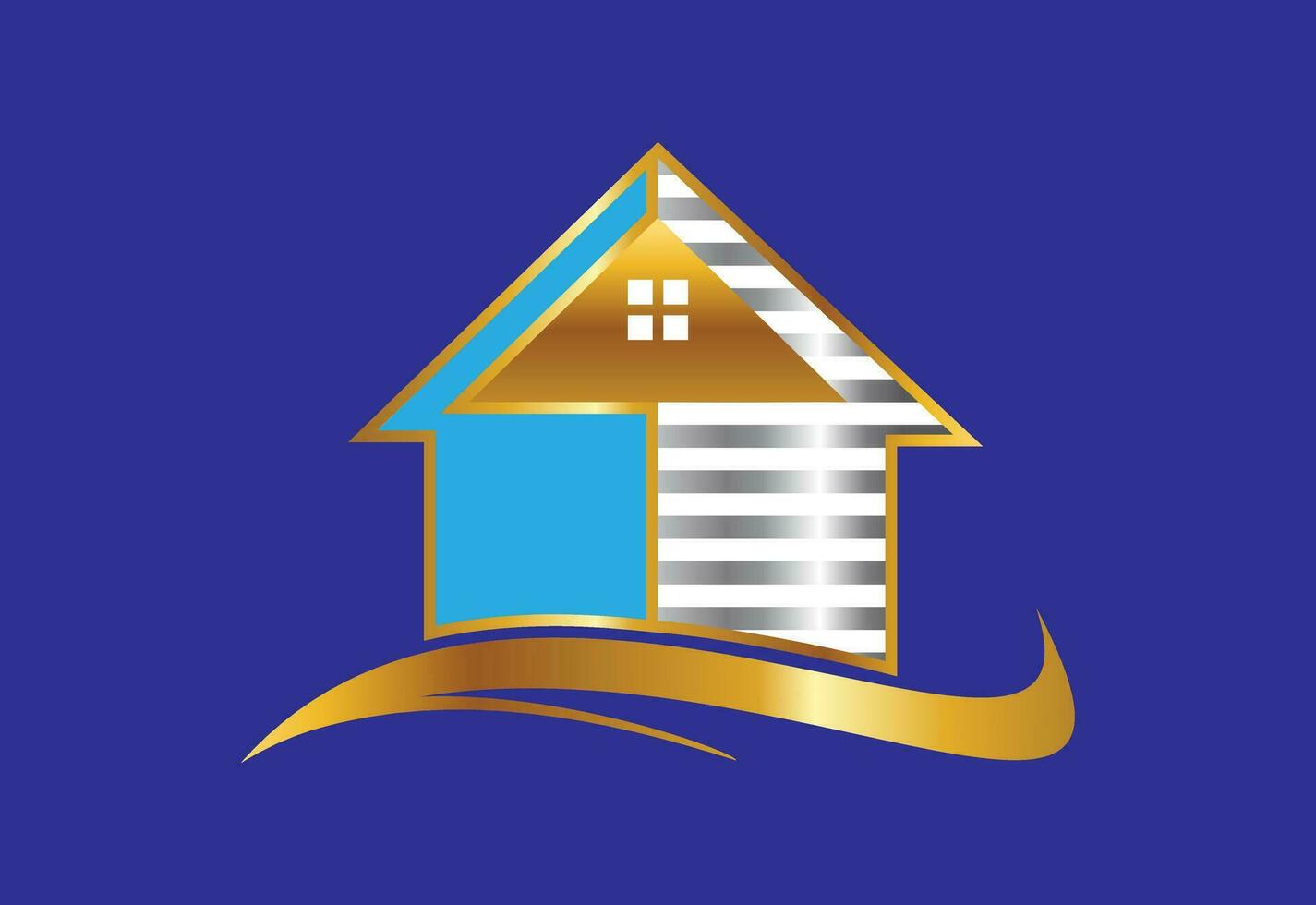 réel biens logo, maison logo, Accueil logo signe symbole, illustration graphique vecteur