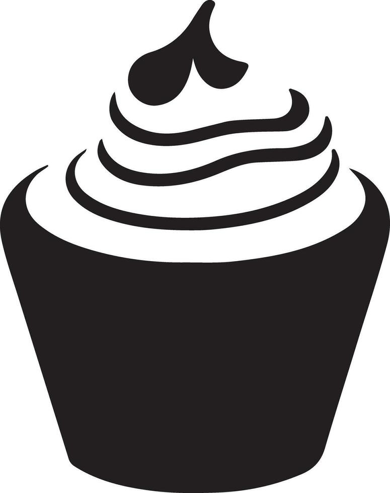 noir et blanc illustration de gâteau vecteur