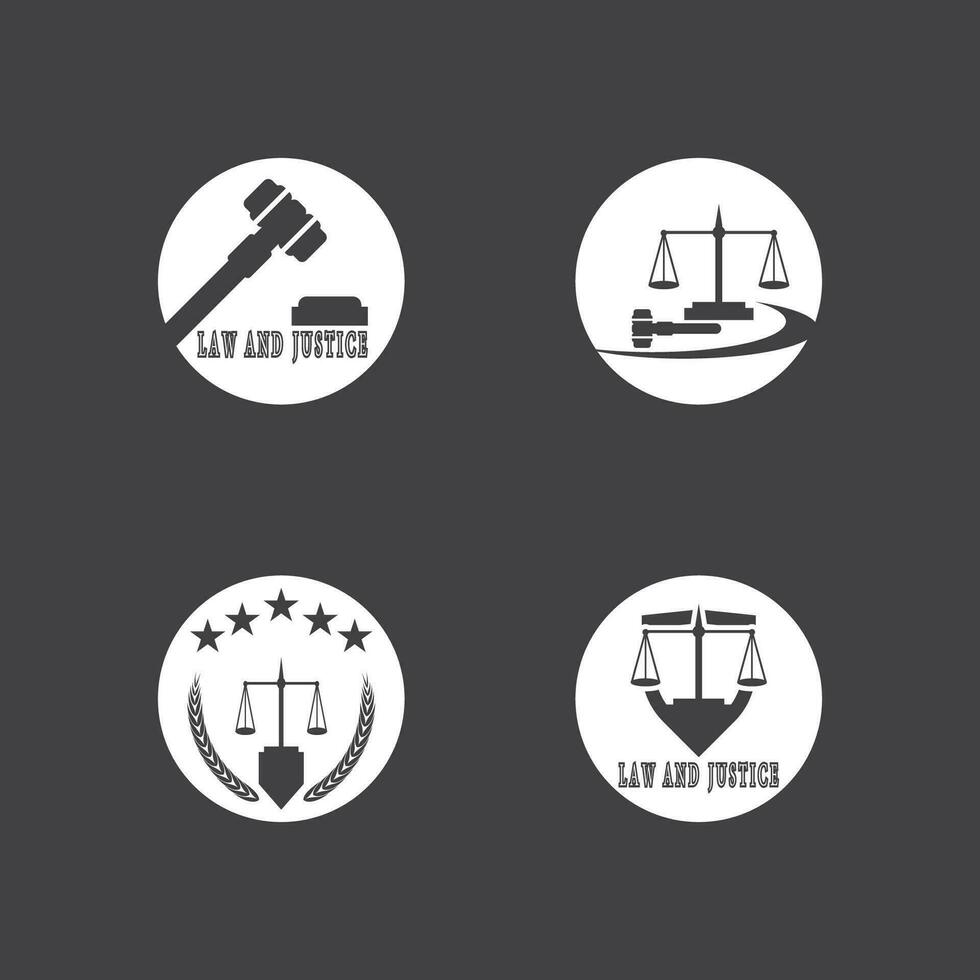 loi et Justice logo vecteur modèle illustration