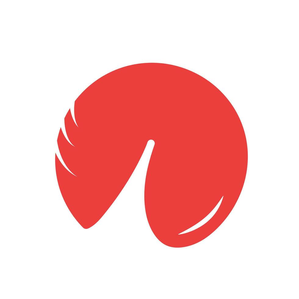 un entier fortune biscuit vecteur icône illustration avec rouge coloré ombre silhouette isolé sur plaine blanc Contexte. lunaire chinois Nouveau année à thème dessin.