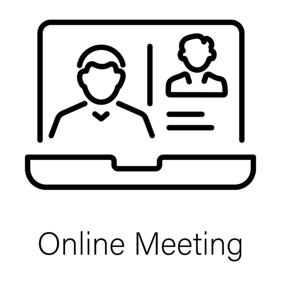 réunion en ligne tendance vecteur