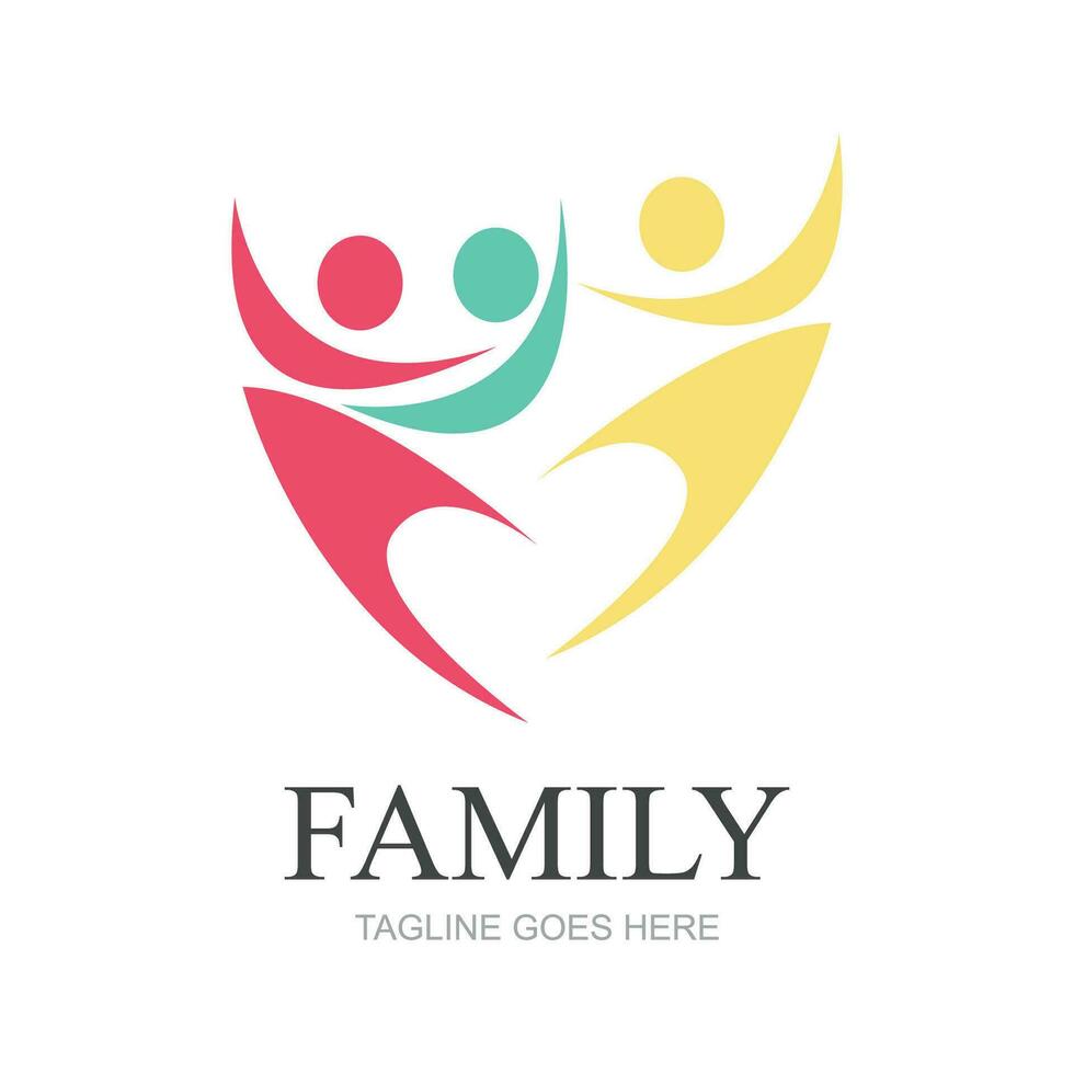 modèle de conception de logo de famille - vecteur