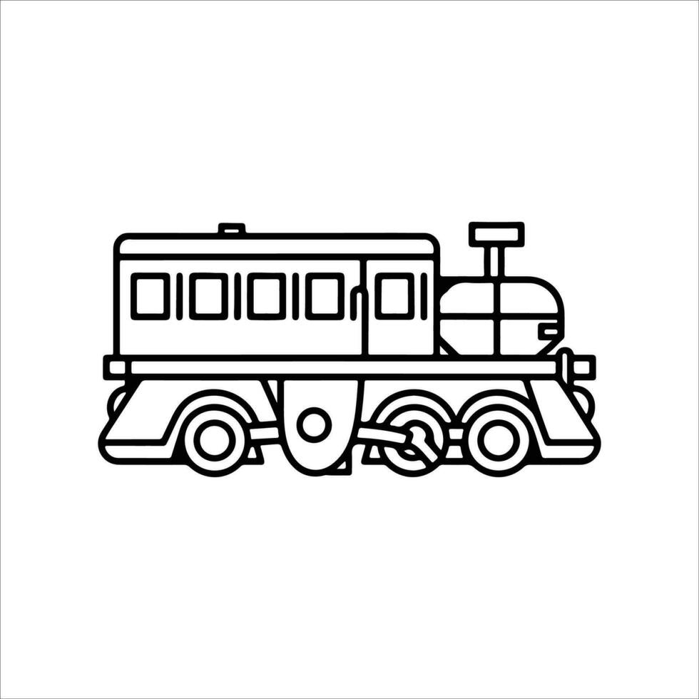 Voyage train vecteur contour illustration