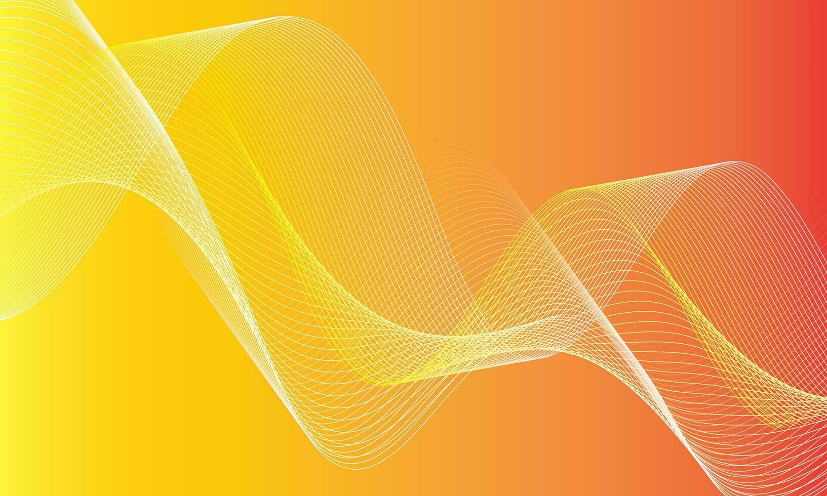 moderne Facile abstrait jointes blanc Jaune Couleur ondulé air ligne modèle art travail sur Jaune Orange Couleur Contexte vecteur