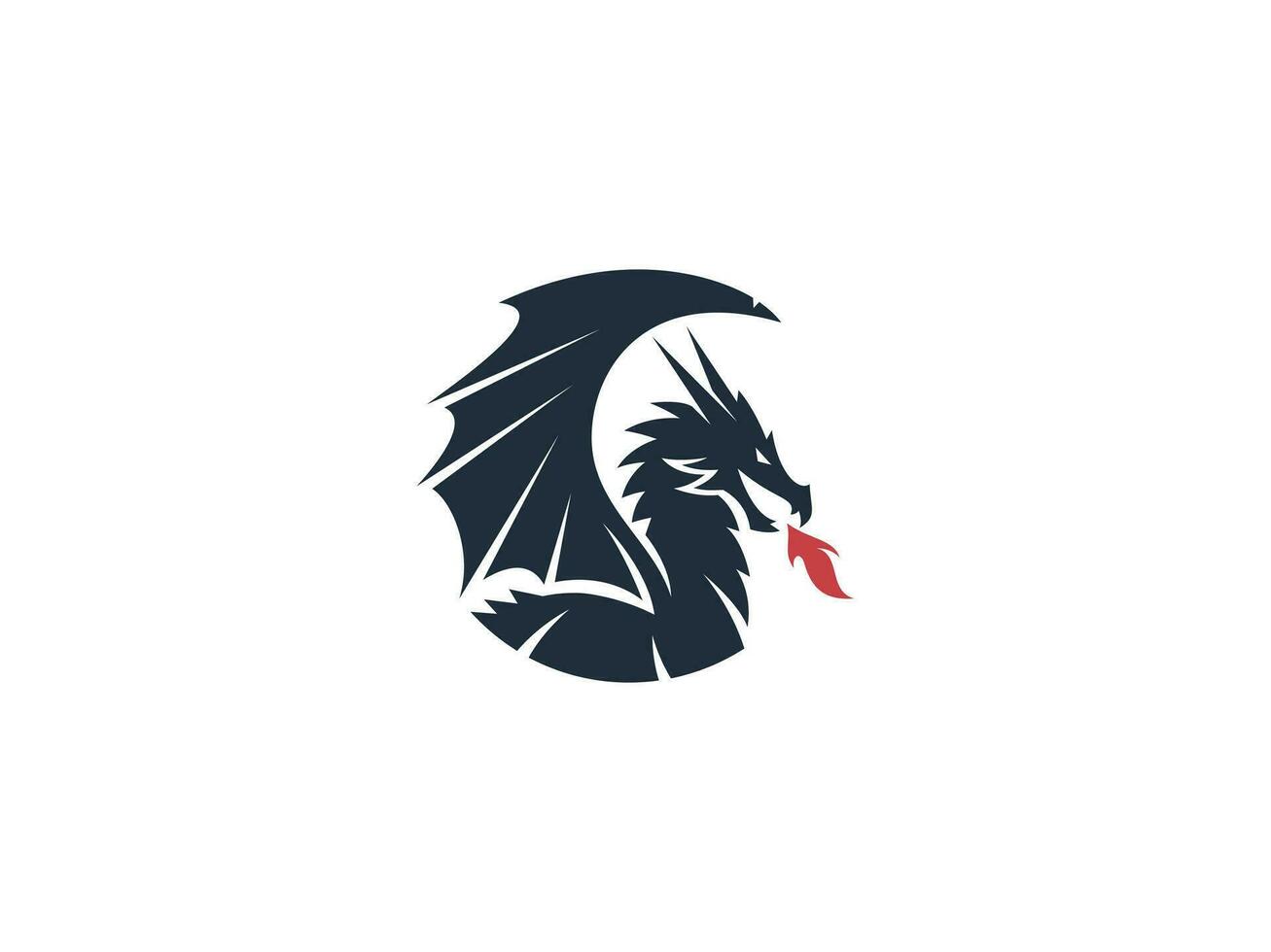 dragon logo vecteur icône illustration, logo modèle