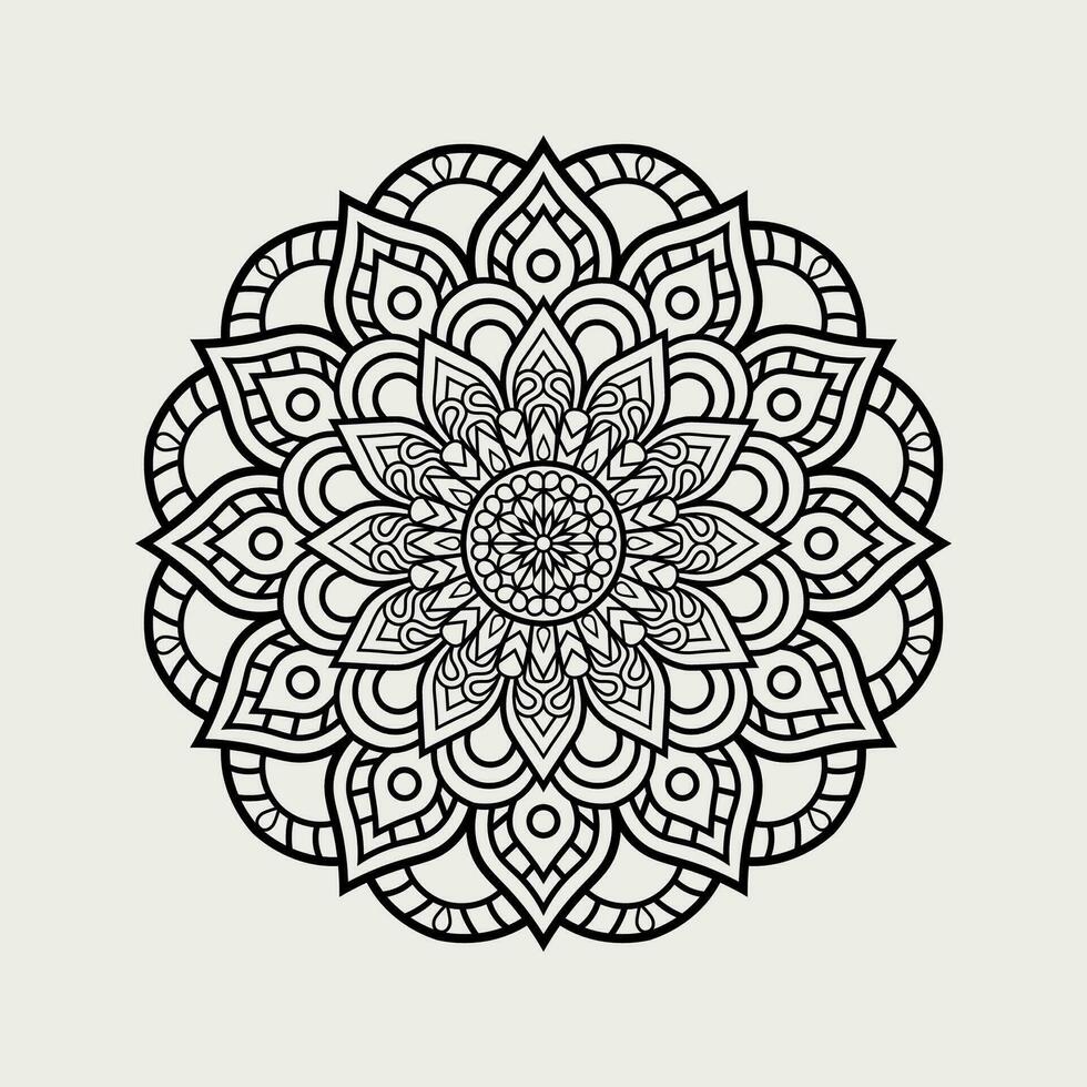 direct floral mandala Créatif ornemental décoratif élément cercle forme vecteur illustration