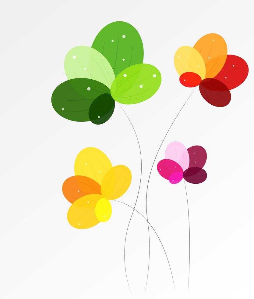 abstrait avec des fleurs. illustration vectorielle vecteur
