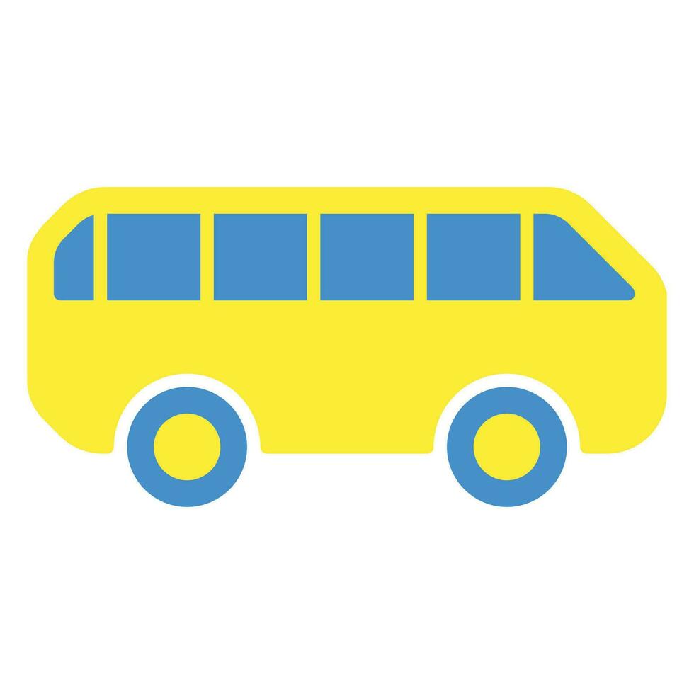 autobus icône ou logo illustration plat Couleur style vecteur