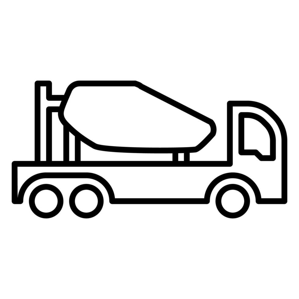 un camion icône ou logo illustration contour noir style vecteur