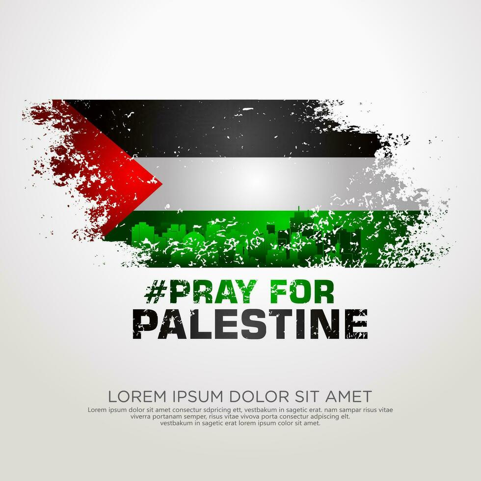 palestinien la sympathie campagne salutation carte vecteur