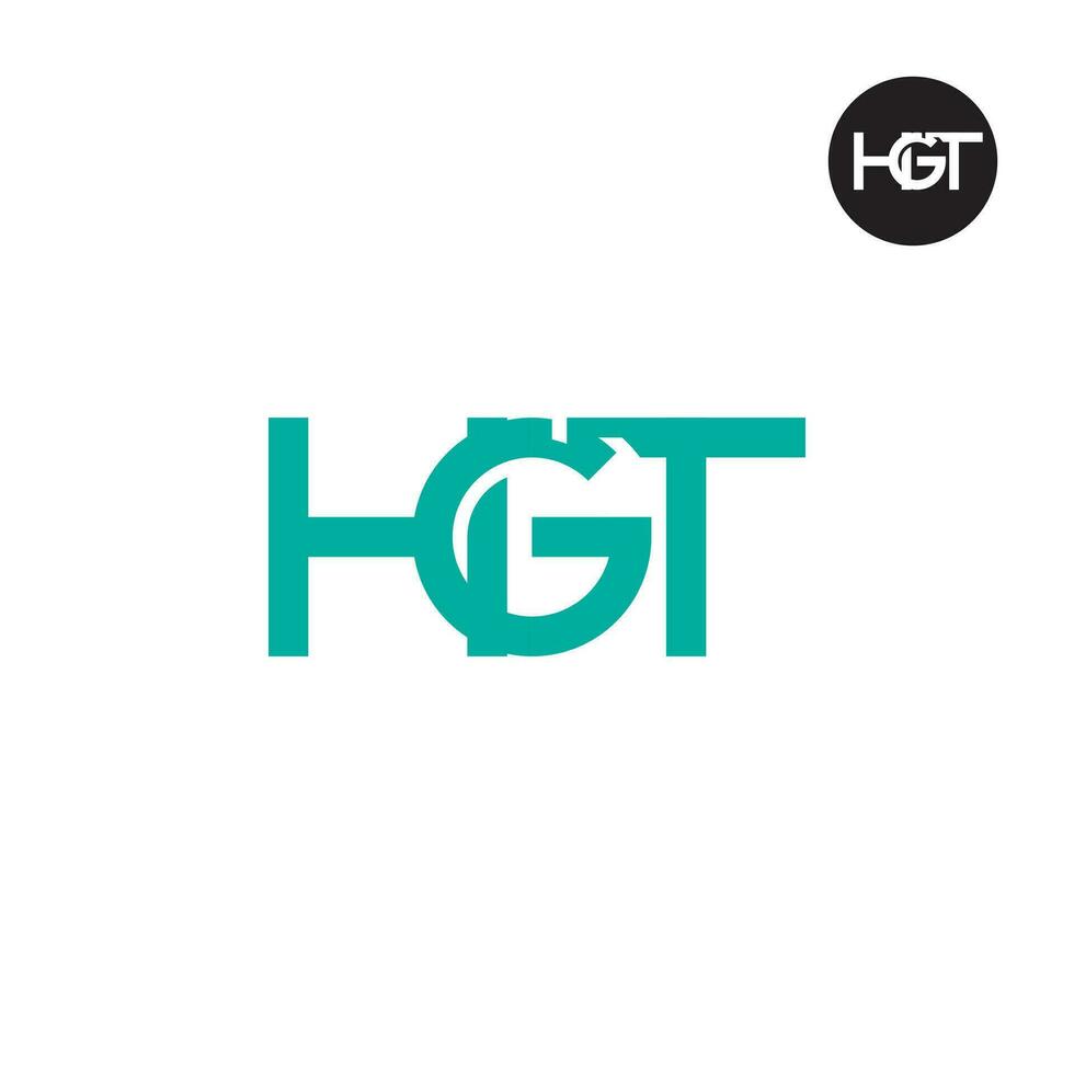 lettre hgt monogramme logo conception vecteur