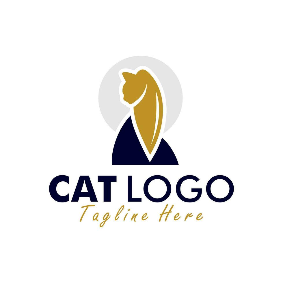 chat animal illustration logo vecteur