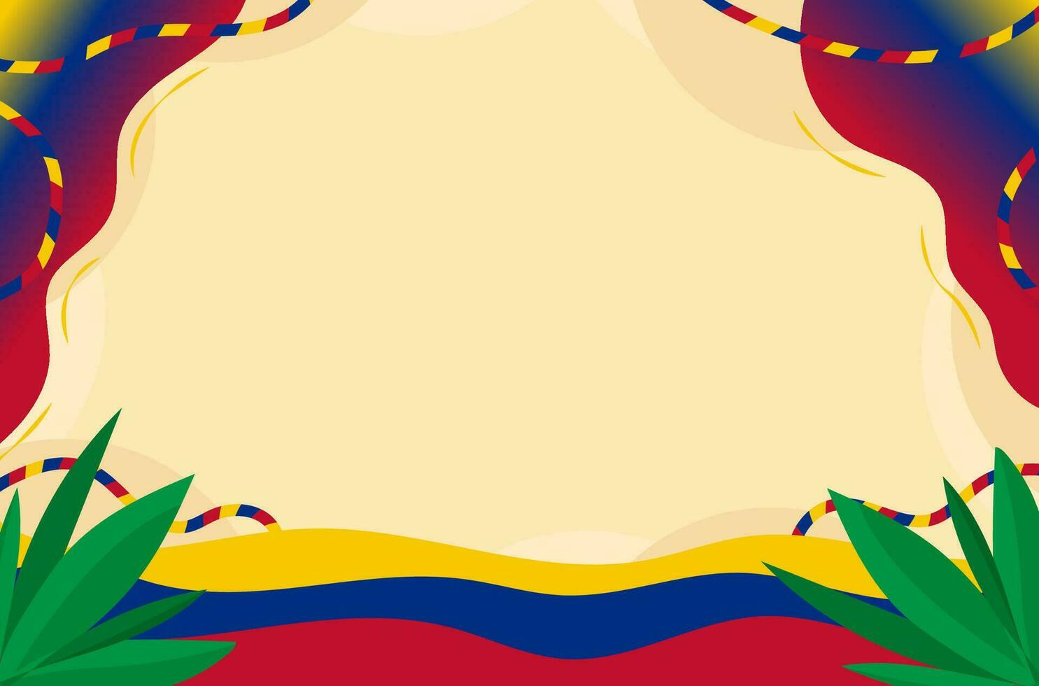 bannière Contexte pour colombien indépendance journée fête vecteur